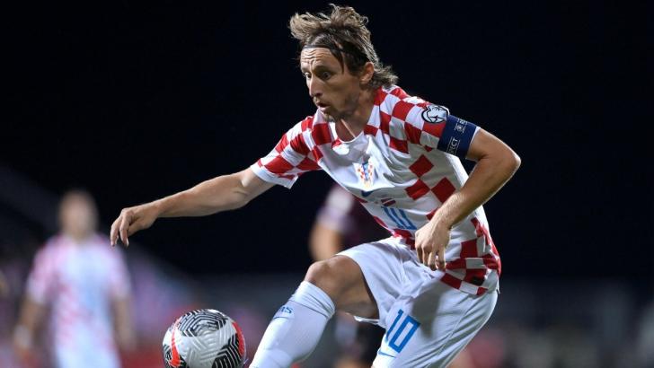Luka Modric playing for Croatia